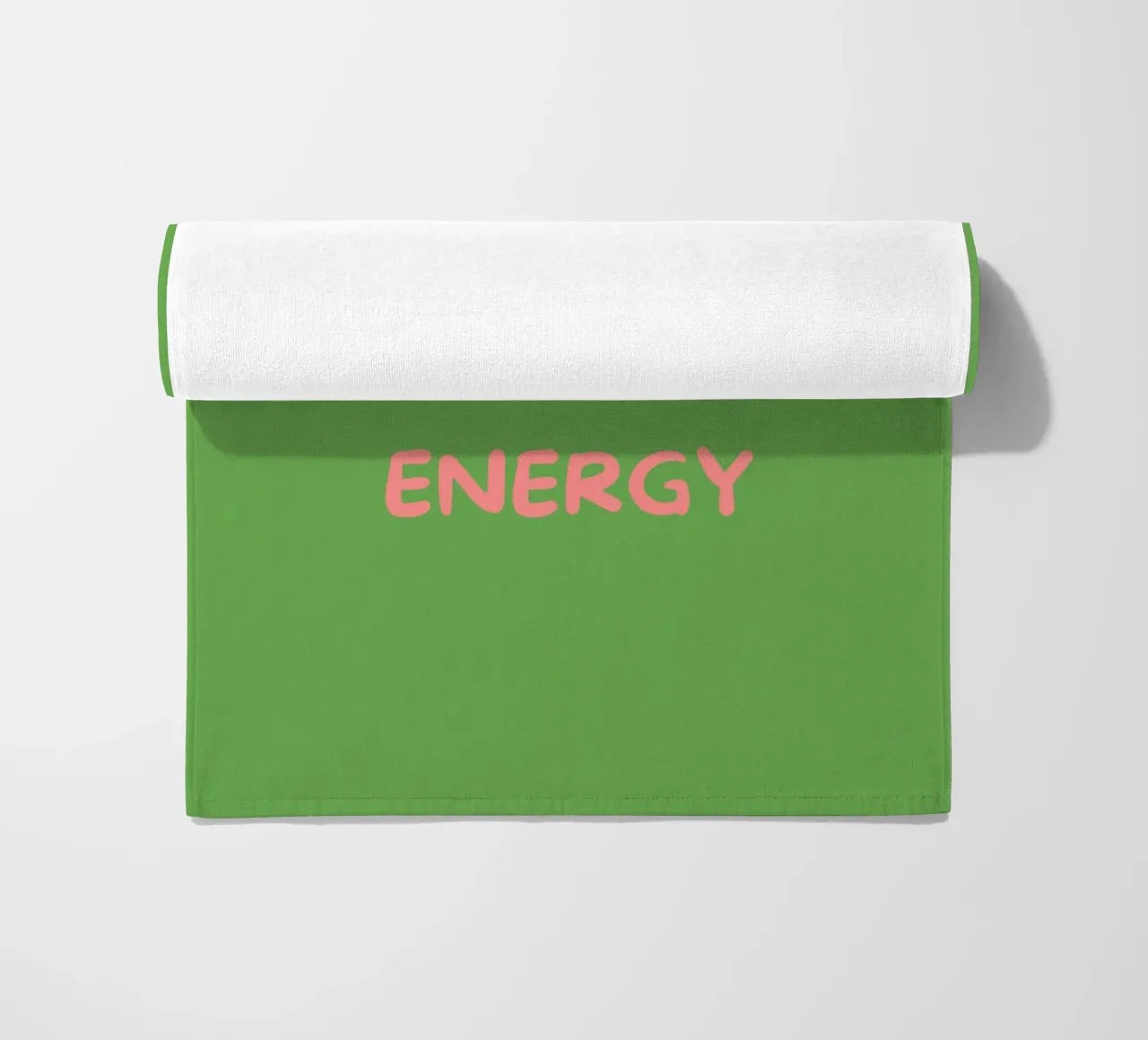 Main Character Energy | Pink & Green Typography Art Print telo mare da PrintCessStudio