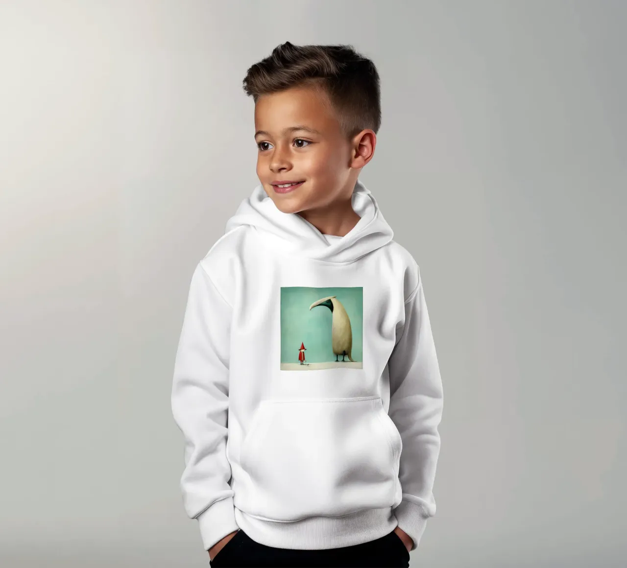 Formichiere minimo 2 felpa bambino con cappuccio da Minimal Animal Art