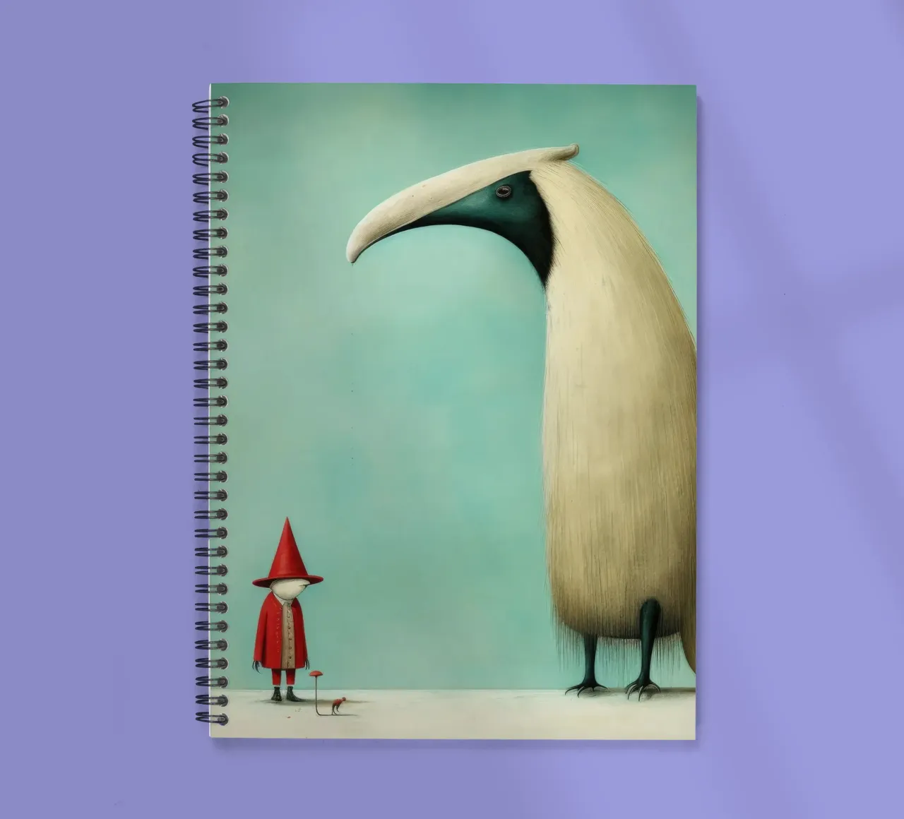 Minimal Anteater 2 spiral notebook by Minimal Animal Art