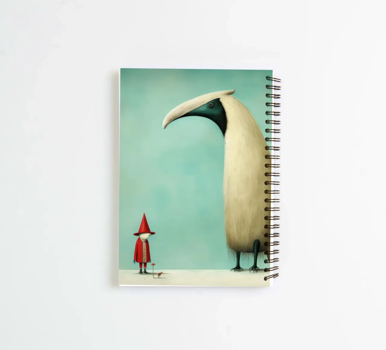 Minimal Anteater 2 spiral notebook by Minimal Animal Art