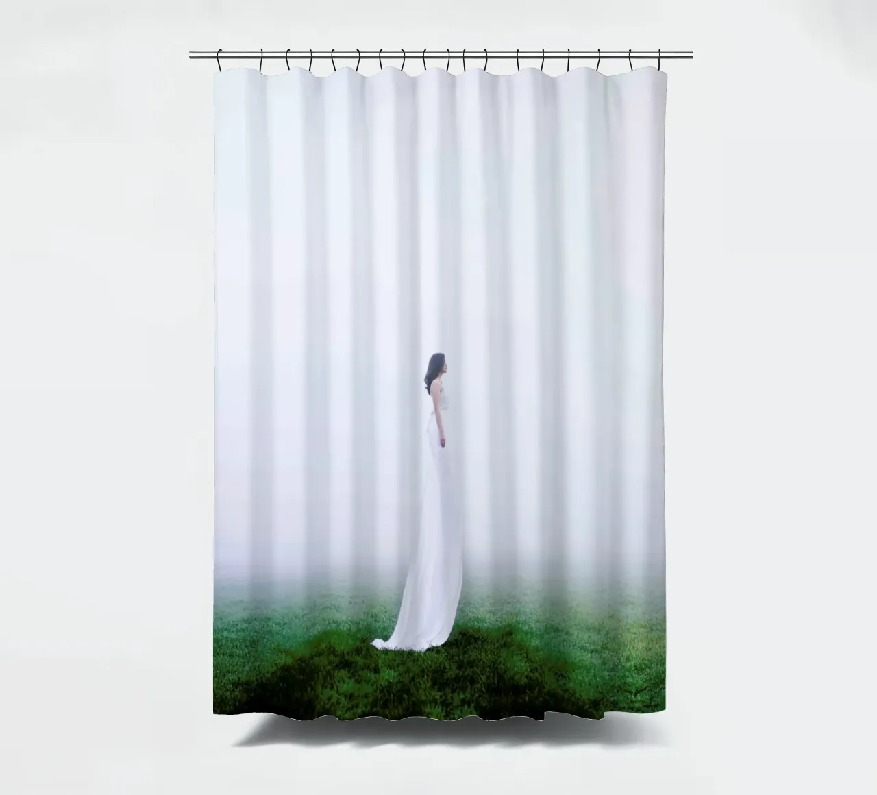 Another World shower curtain by Jovana Rikalo