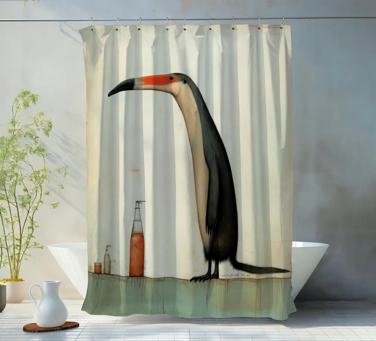 Formichiere minimo 3 tenda da doccia da Minimal Animal Art