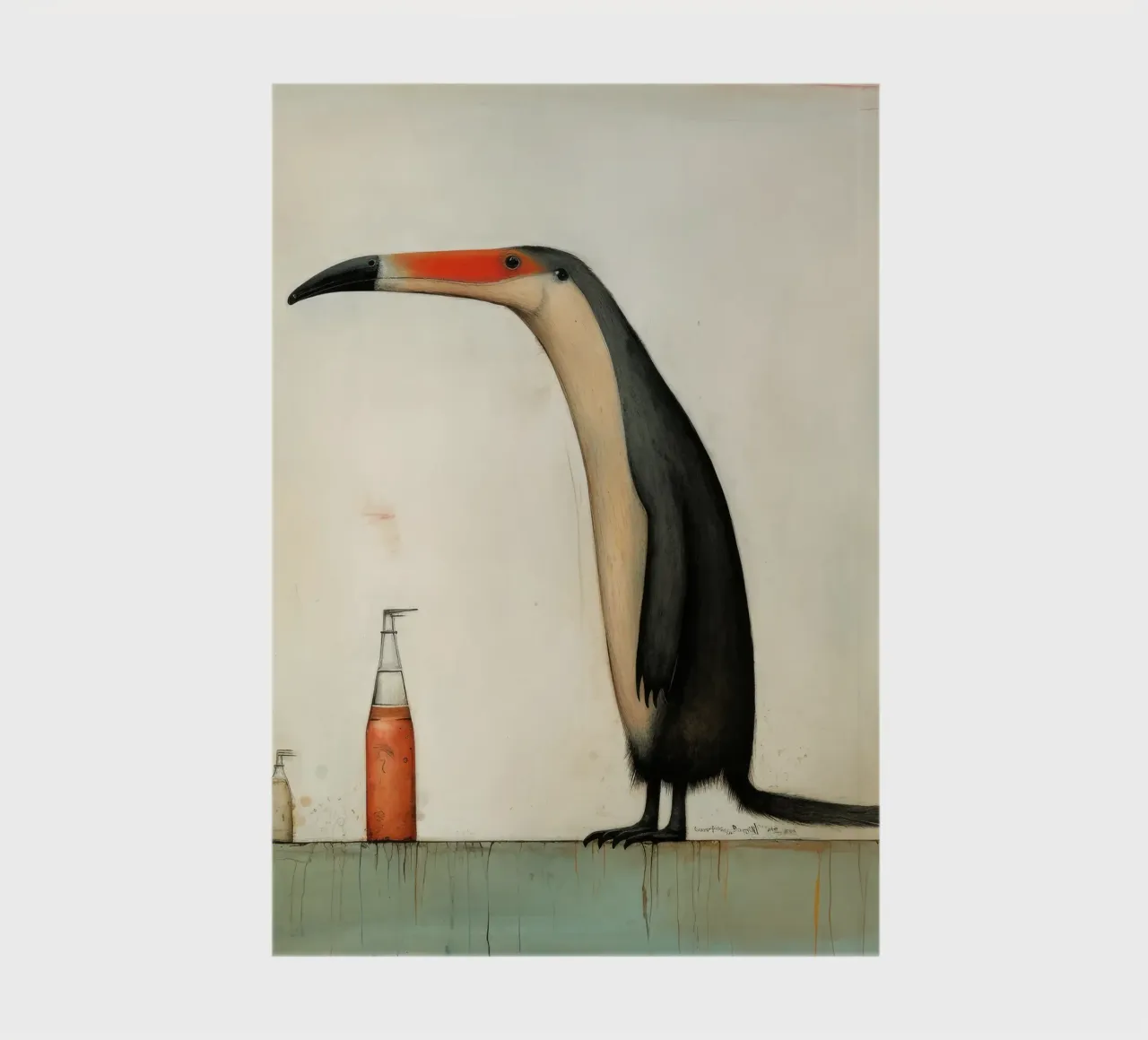 Minimal Anteater 3 notebook by Minimal Animal Art