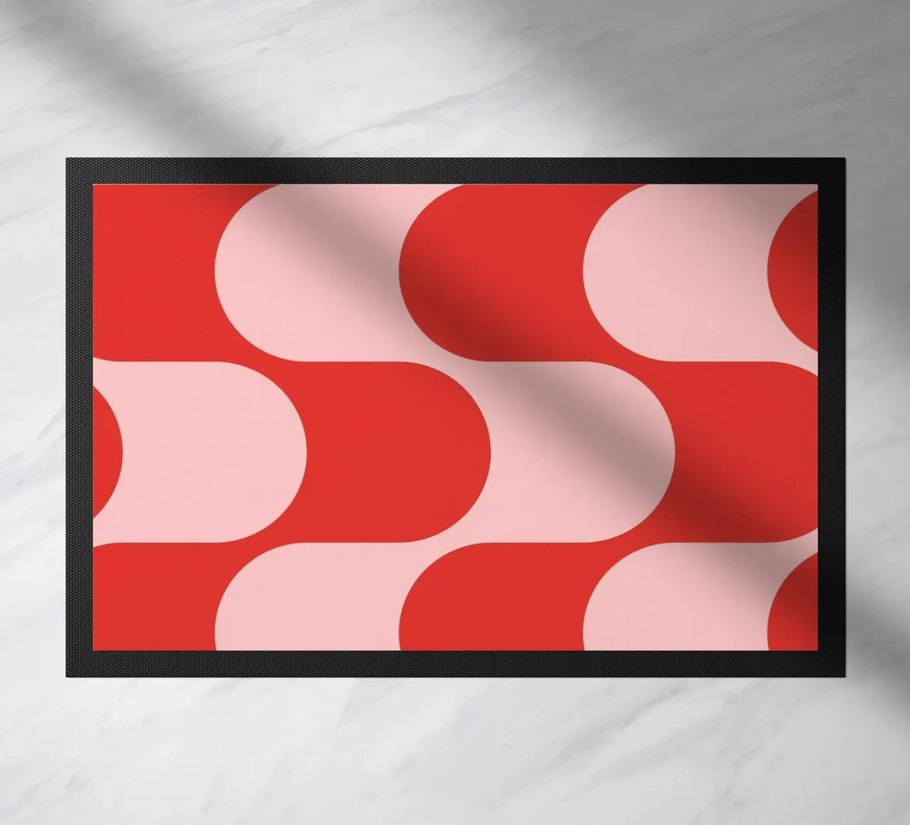 Retro Vibes | Pink & Red 70s-Inspired Art Print zerbino da PrintCessStudio