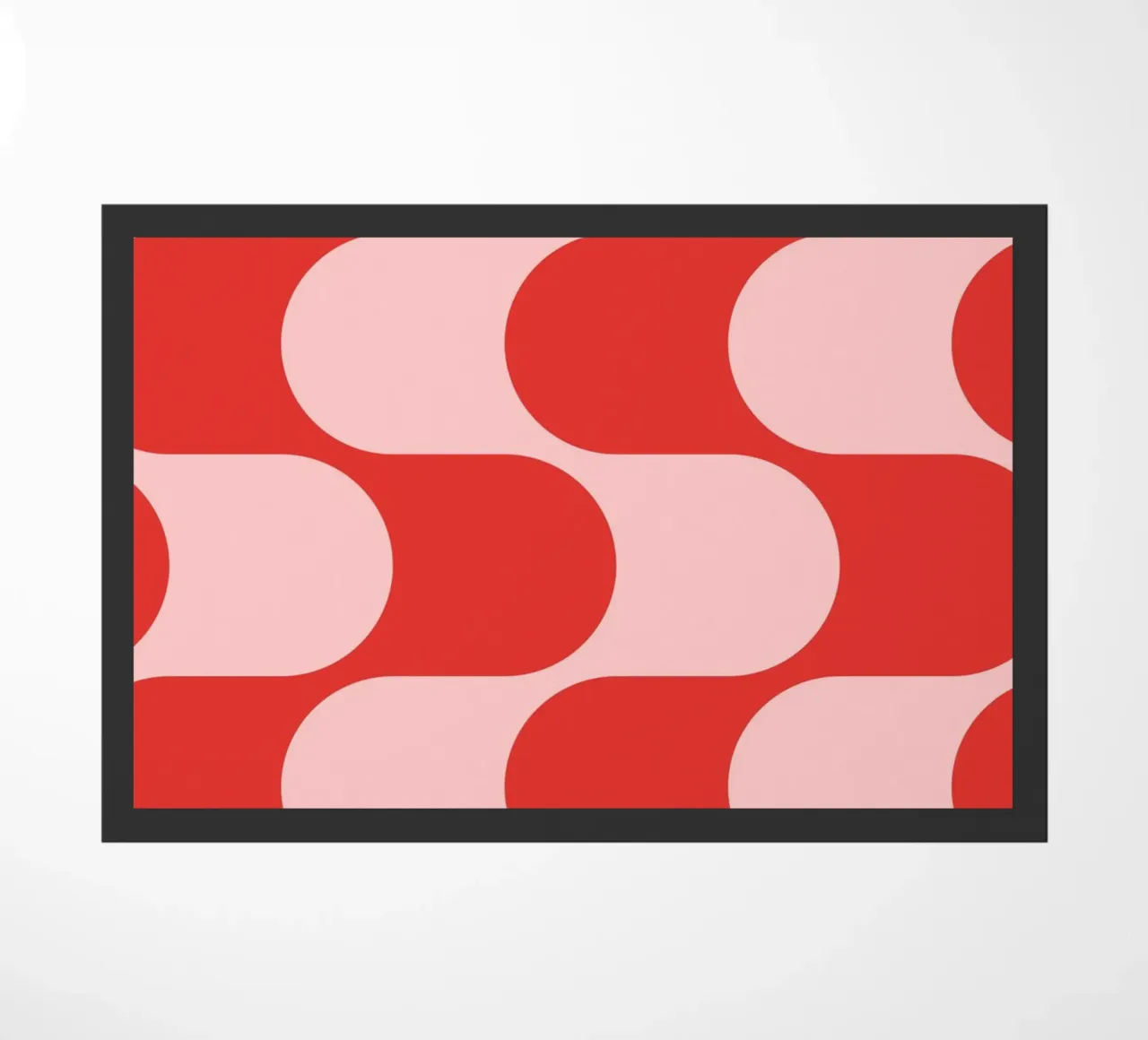 Retro Vibes | Pink & Red 70s-Inspired Art Print zerbino da PrintCessStudio