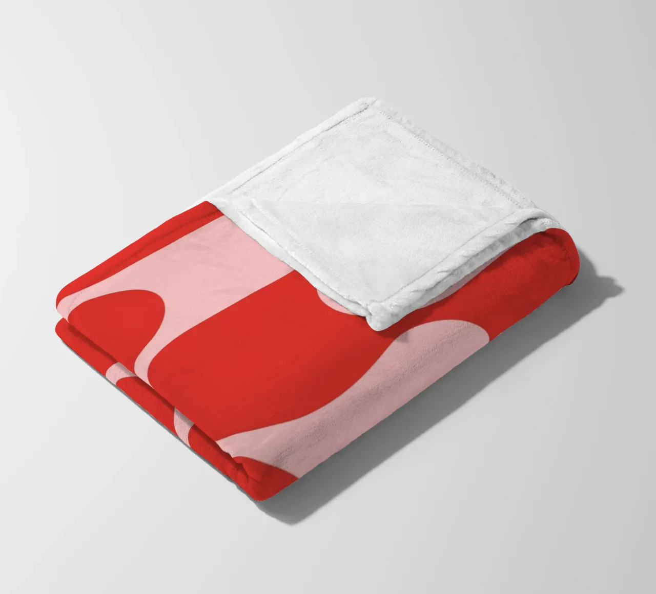 Retro Vibes | Pink & Red 70s-Inspired Art Print Fleecedecke von PrintCessStudio
