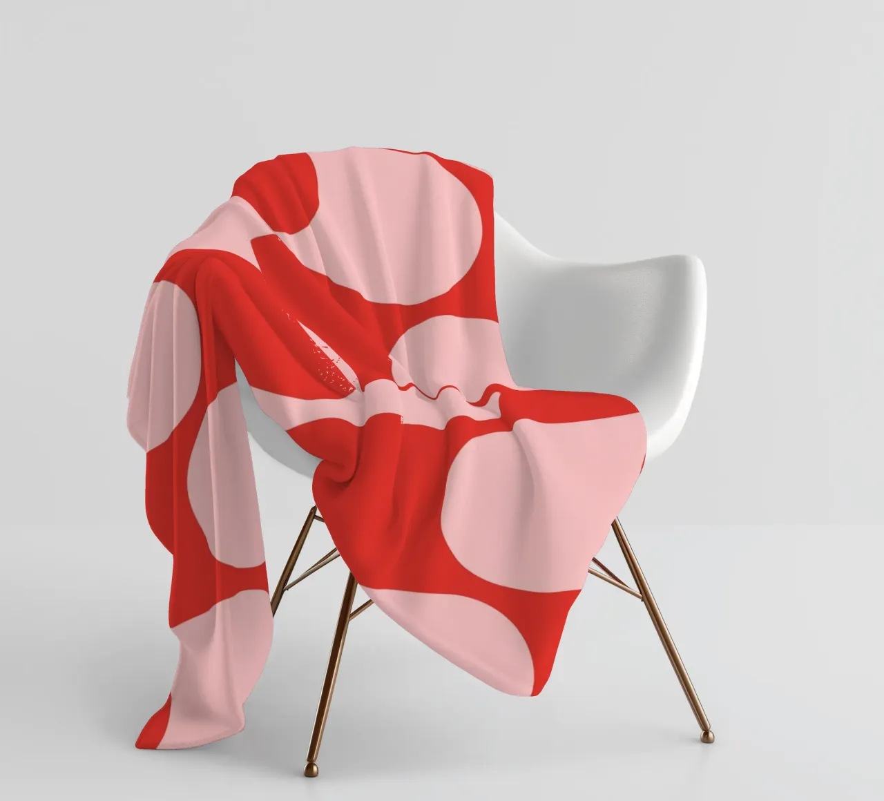 Retro Vibes | Pink & Red 70s-Inspired Art Print Fleecedecke von PrintCessStudio