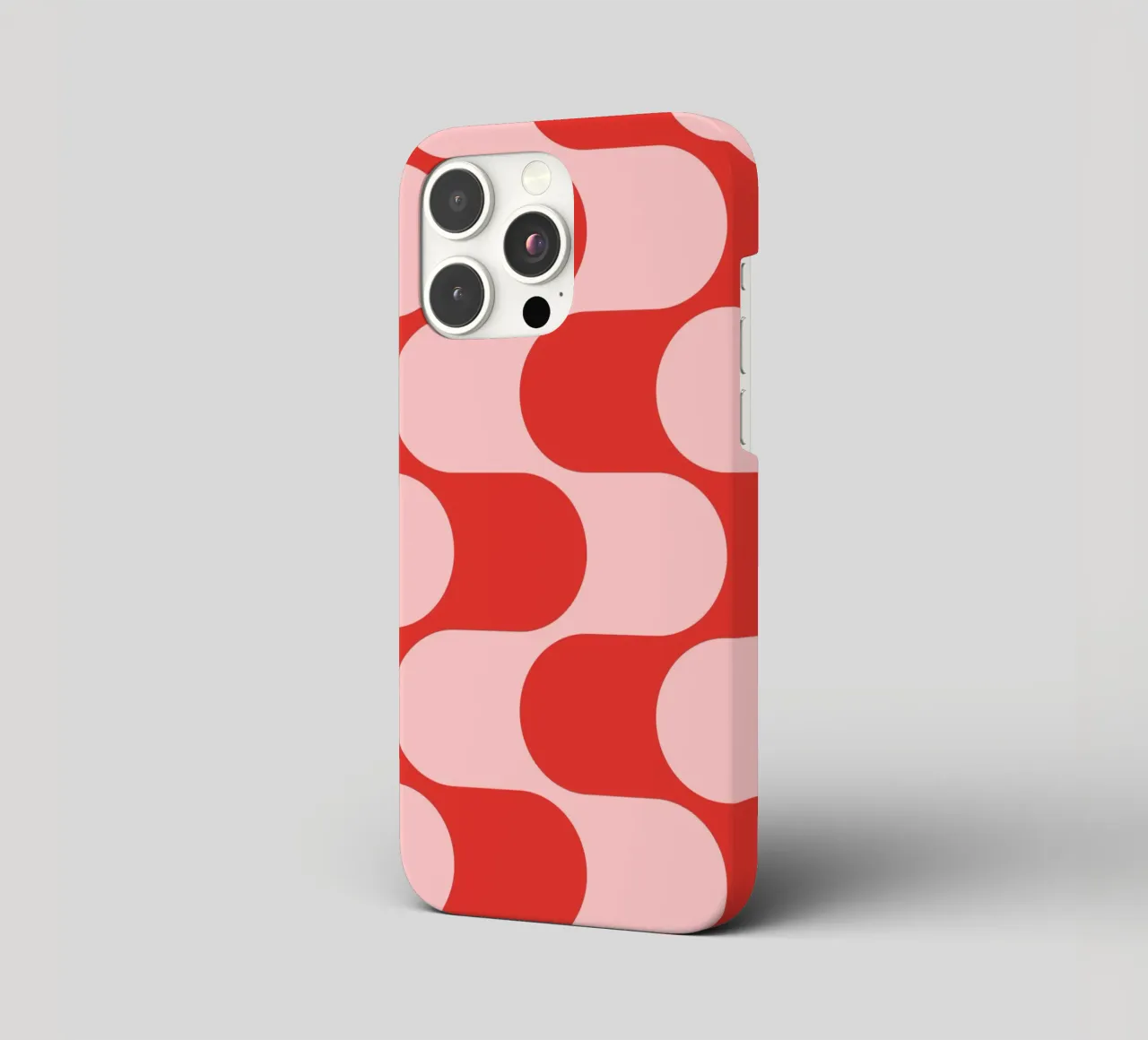 Retro Vibes | Pink & Red 70s-Inspired Art Print cover iphone da PrintCessStudio