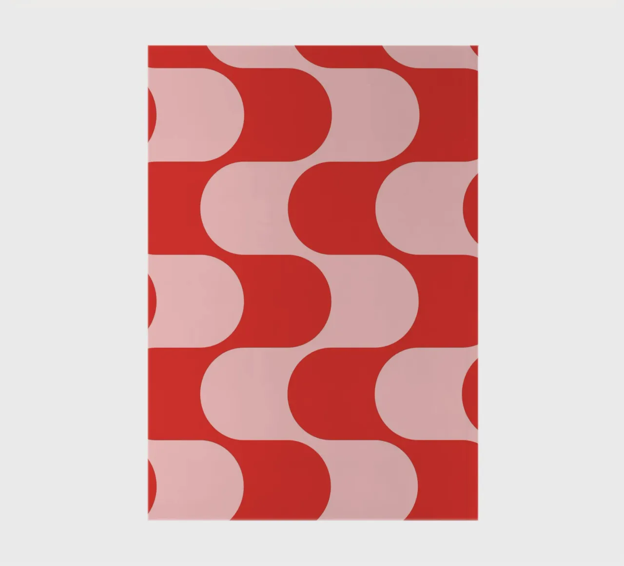 Retro Vibes | Pink & Red 70s-Inspired Art Print diario da PrintCessStudio