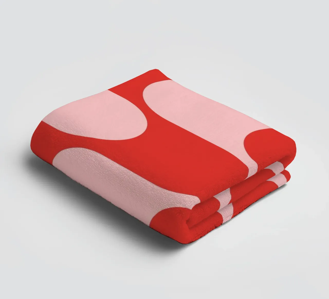 Retro Vibes | Pink & Red 70s-Inspired Art Print asciugamano da bagno da PrintCessStudio