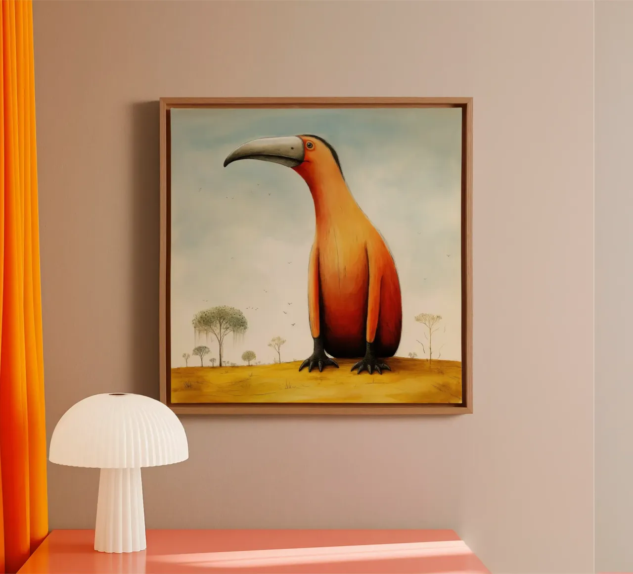 Minimal Anteater 1 canvas by Minimal Animal Art