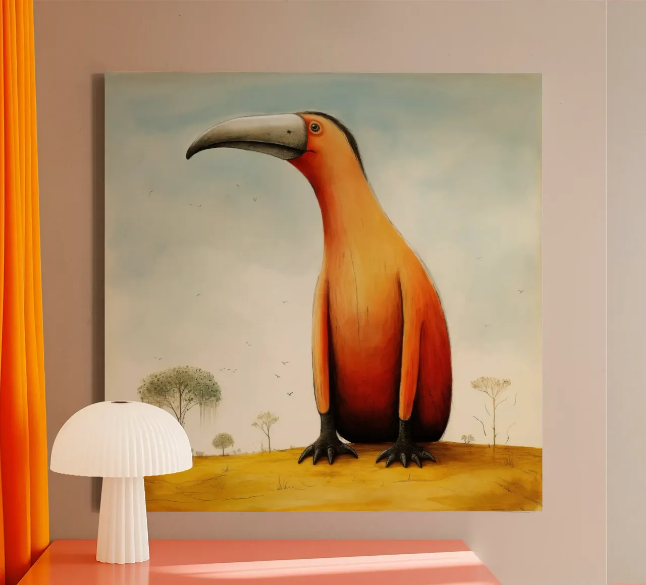 Minimal Anteater 1 canvas by Minimal Animal Art