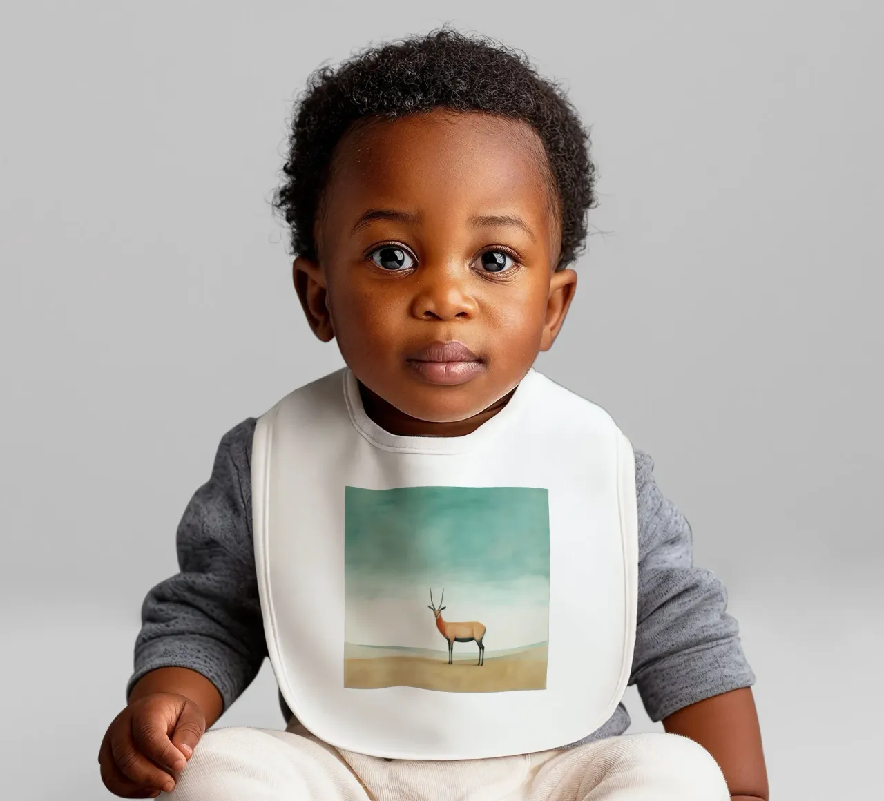 Antilope minima 2 bavaglino da Minimal Animal Art