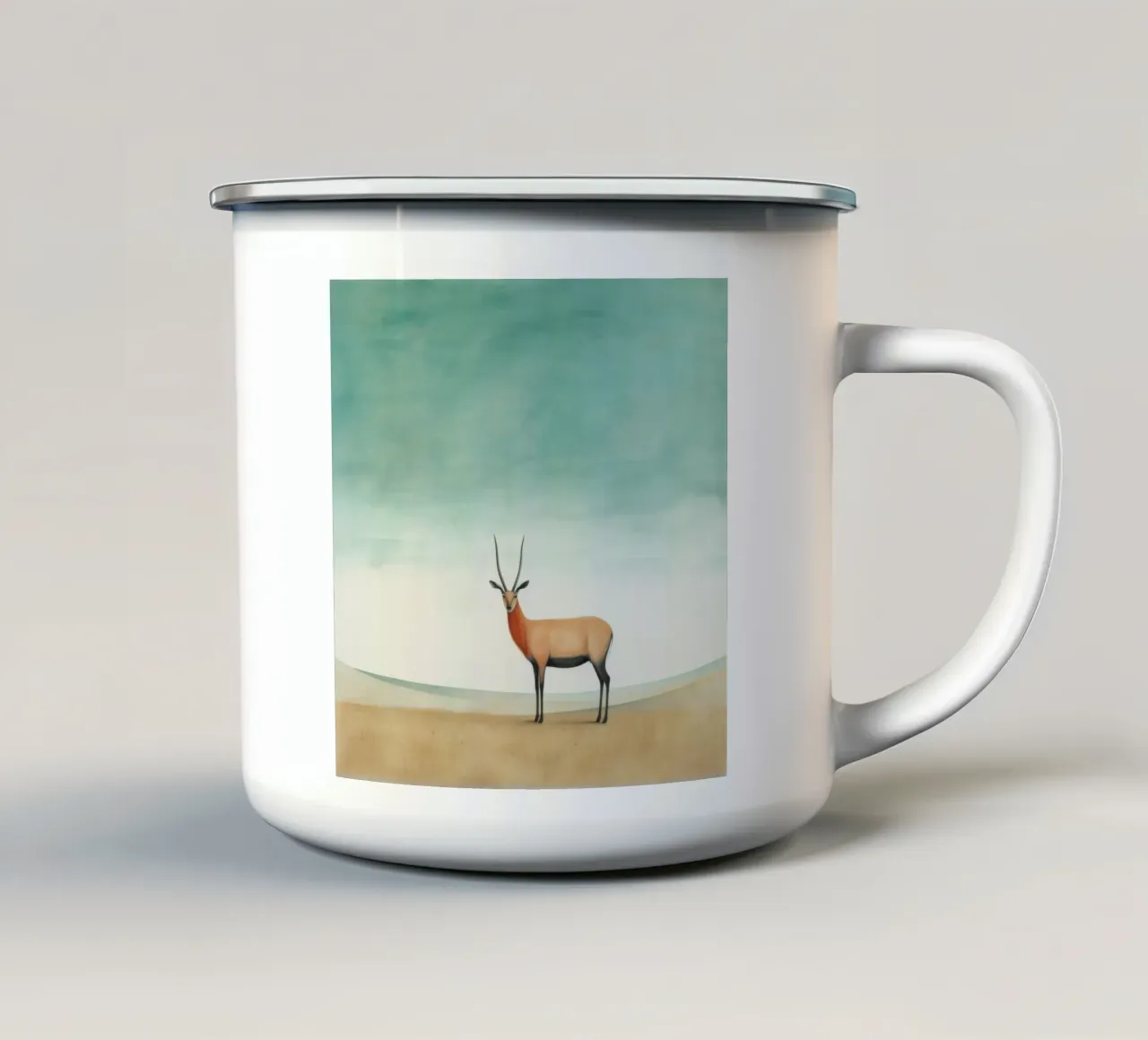 Antilope minima 2 tazza in smalto da Minimal Animal Art