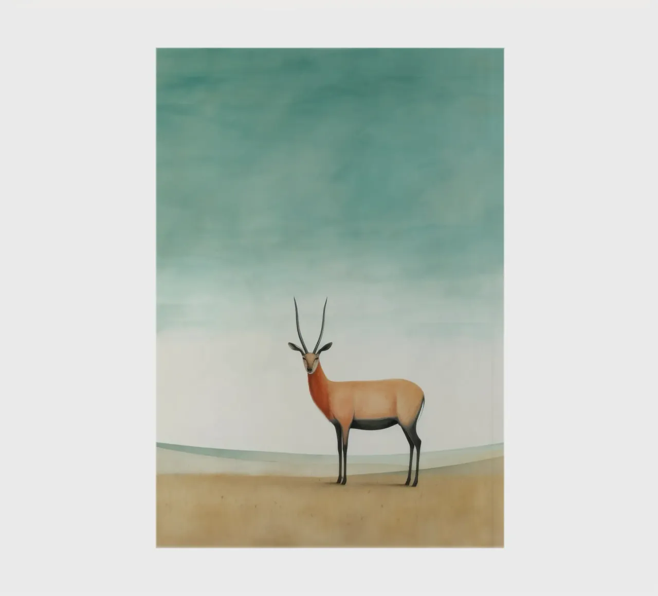 Minimal Antelope 2 notebook by Minimal Animal Art