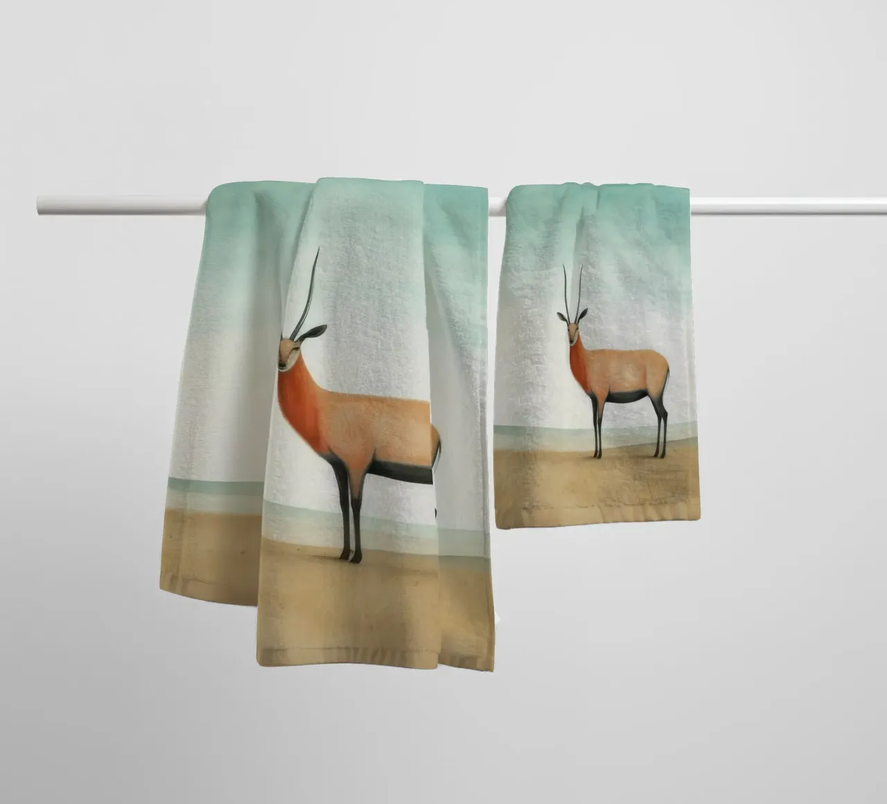 Antilope minima 2 asciugamano da bagno da Minimal Animal Art