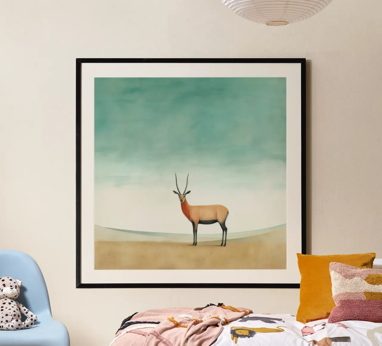 Antilope minima 2 carta hahnemühle da Minimal Animal Art