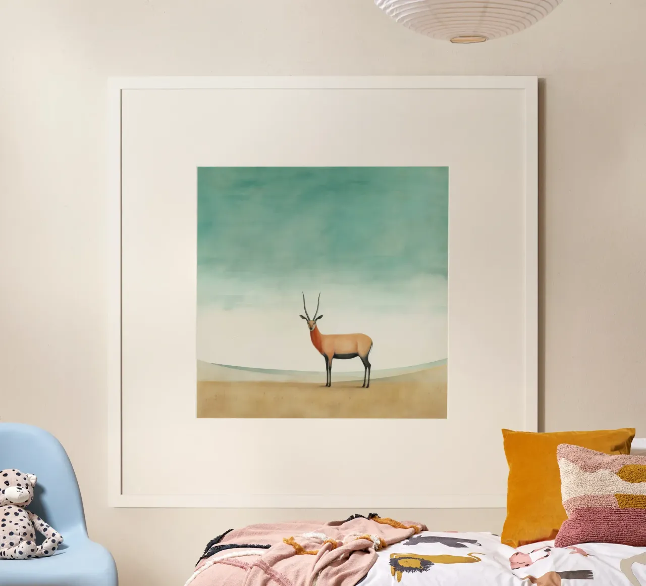 Antilope minima 2 carta hahnemühle da Minimal Animal Art