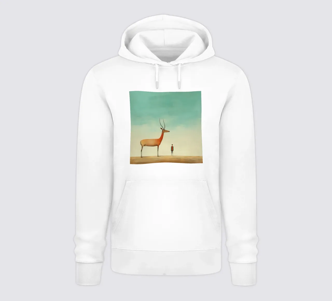Antilope minima 3 felpa con cappuccio da Minimal Animal Art