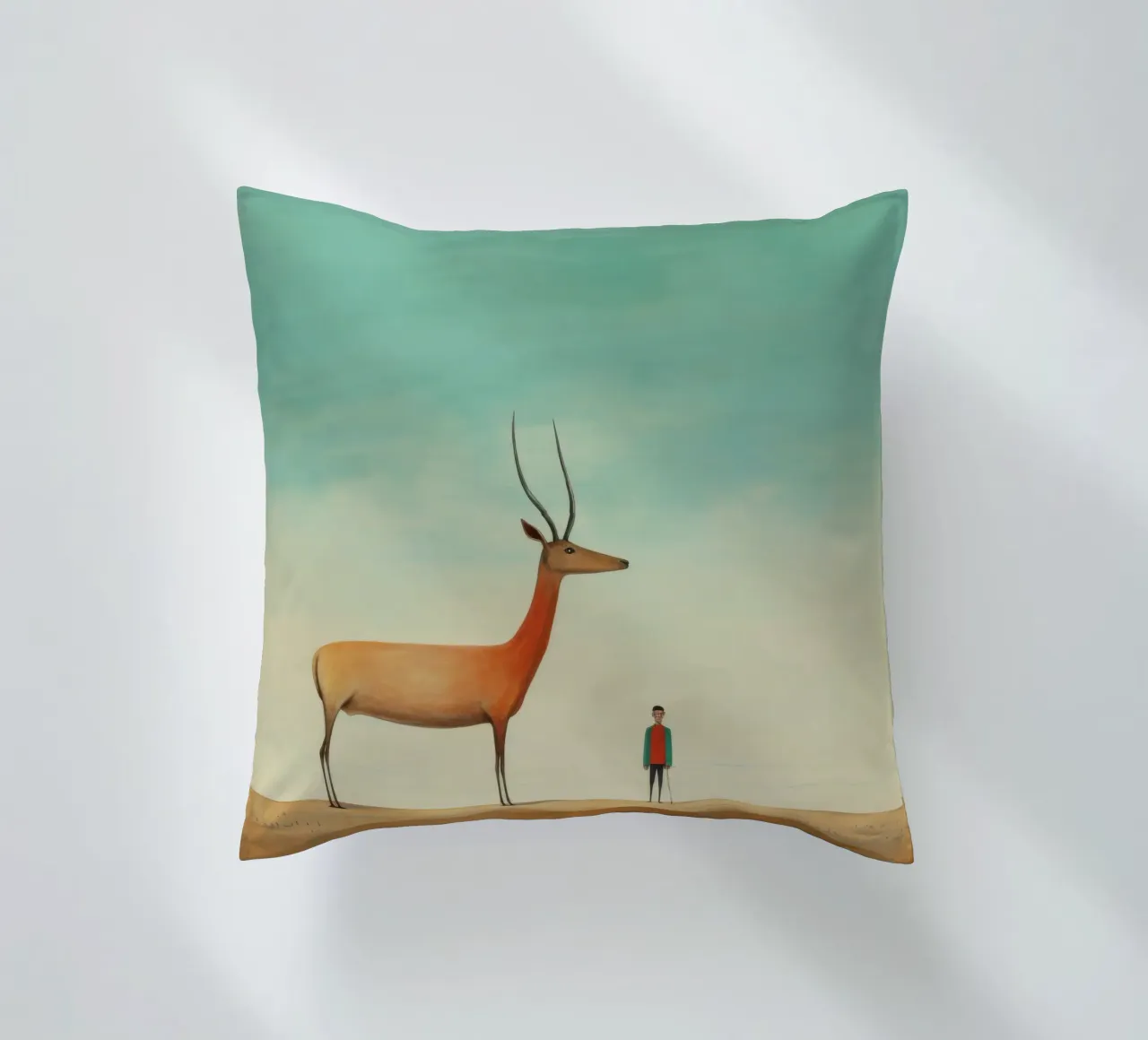Antilope minima 3 cuscino da Minimal Animal Art