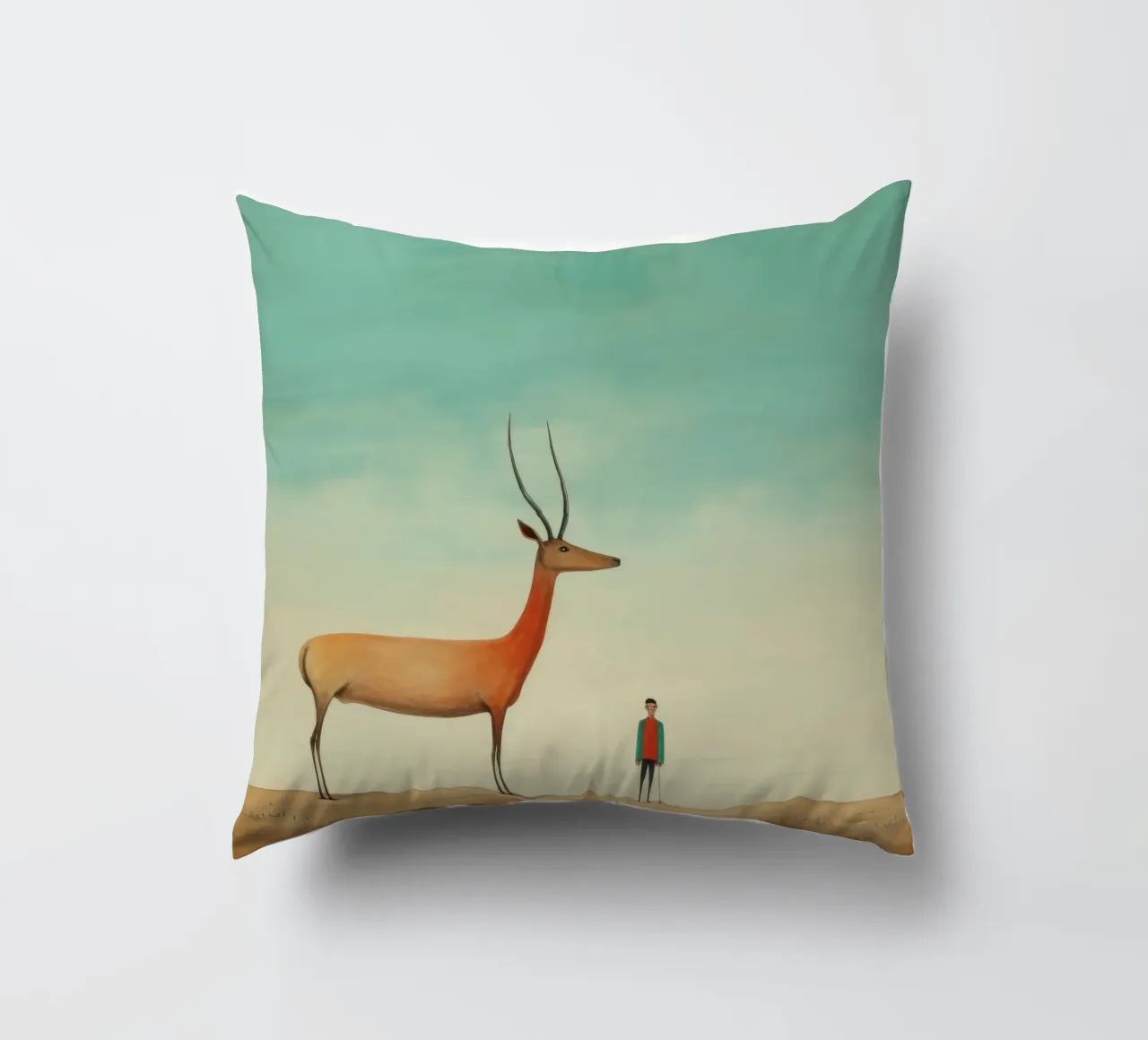 Antilope minima 3 cuscino da Minimal Animal Art