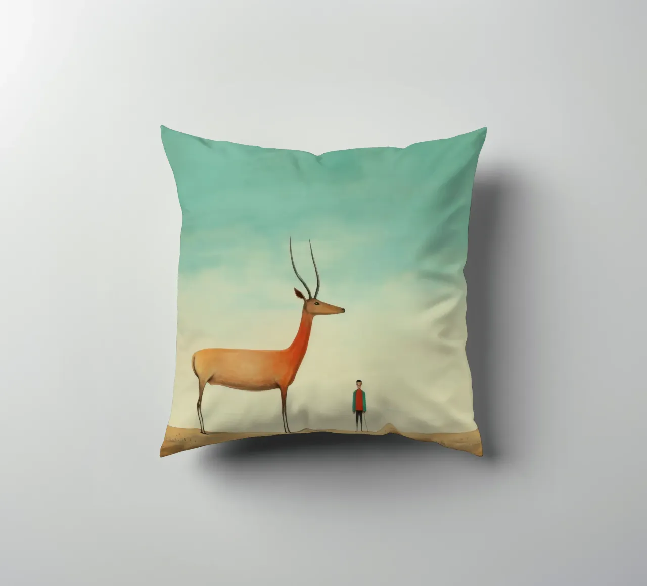 Antilope minima 3 cuscino da Minimal Animal Art