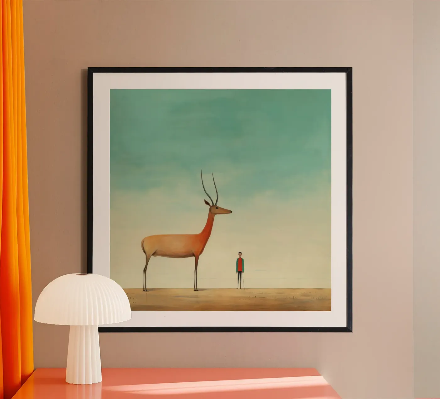 Antilope minima poster da Minimal Animal Art