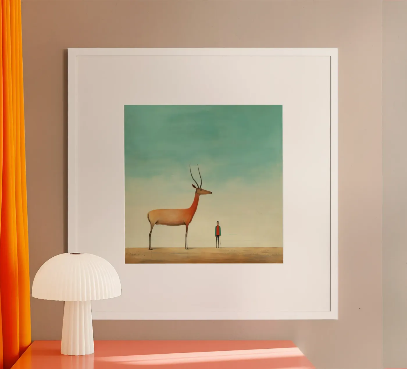 Antilope minima poster da Minimal Animal Art