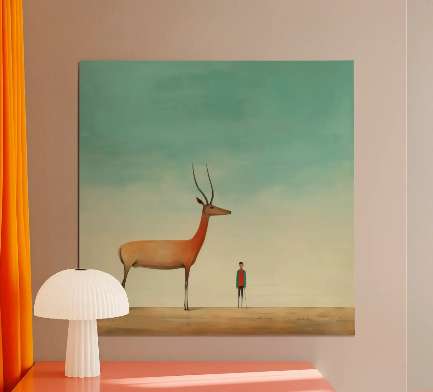 Antilope minima poster da Minimal Animal Art