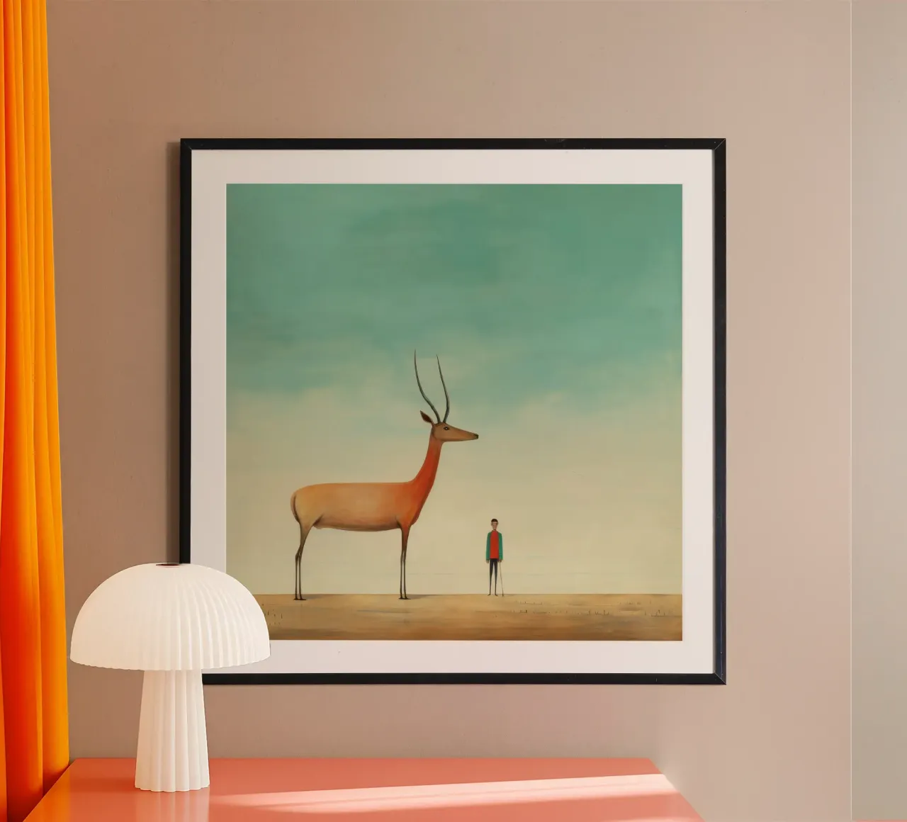 Antilope minima 3 poster da Minimal Animal Art