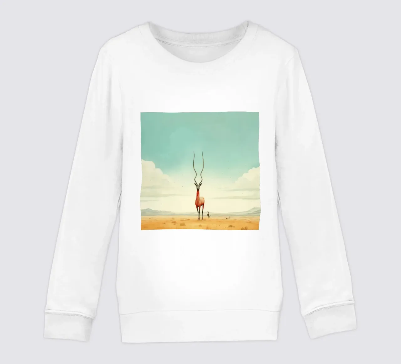 Antilope minima 4 felpa bambino da Minimal Animal Art