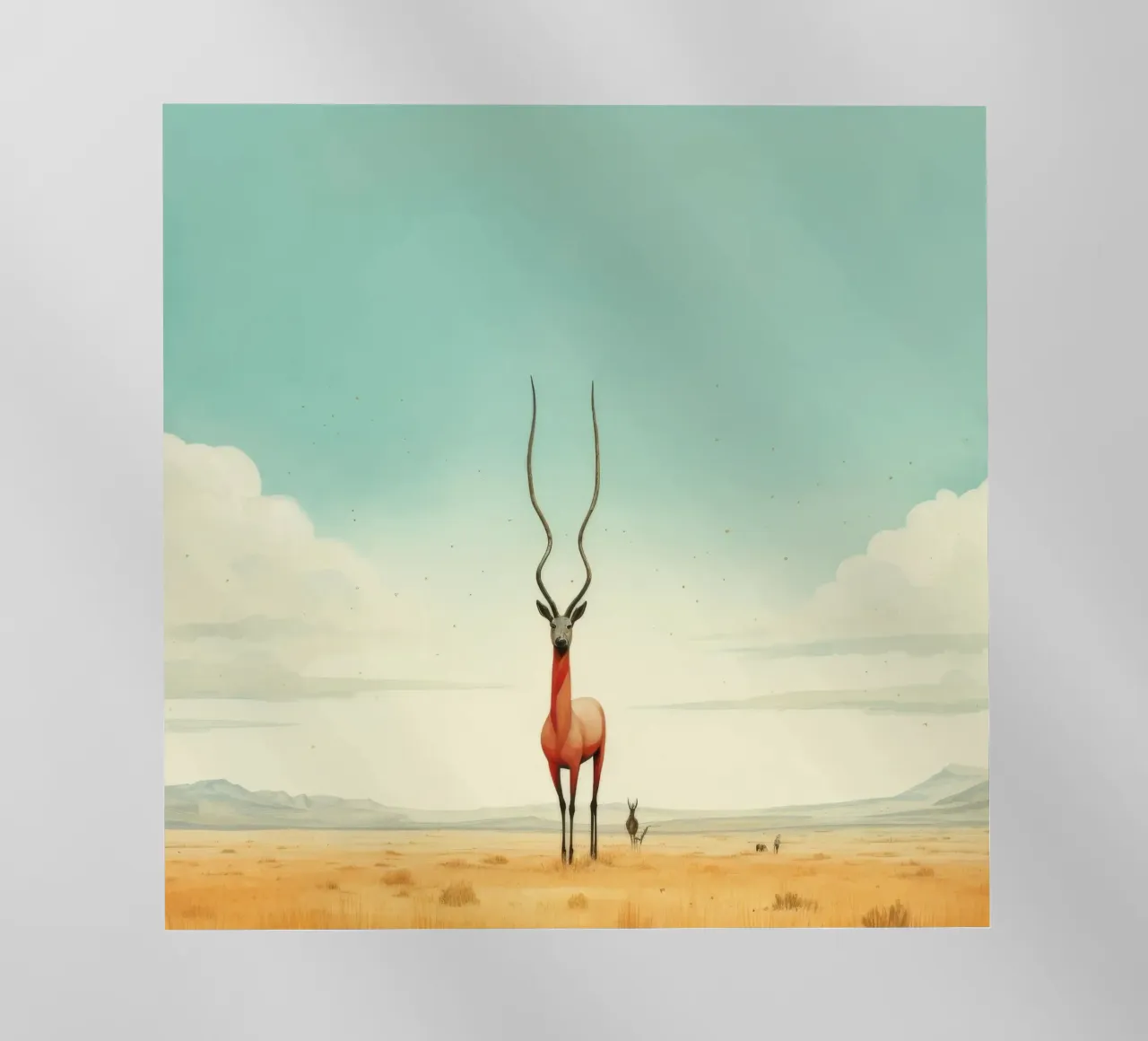 Antilope minima 4 pellicola backlit da Minimal Animal Art