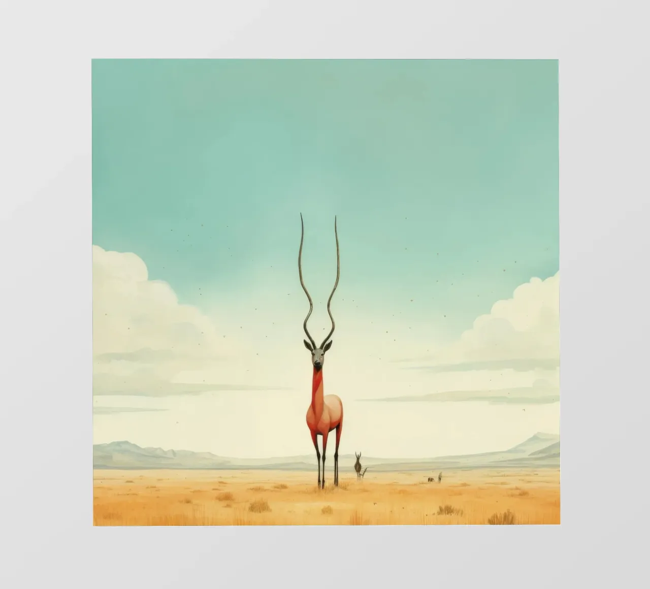 Antilope minima 4 pellicola backlit da Minimal Animal Art