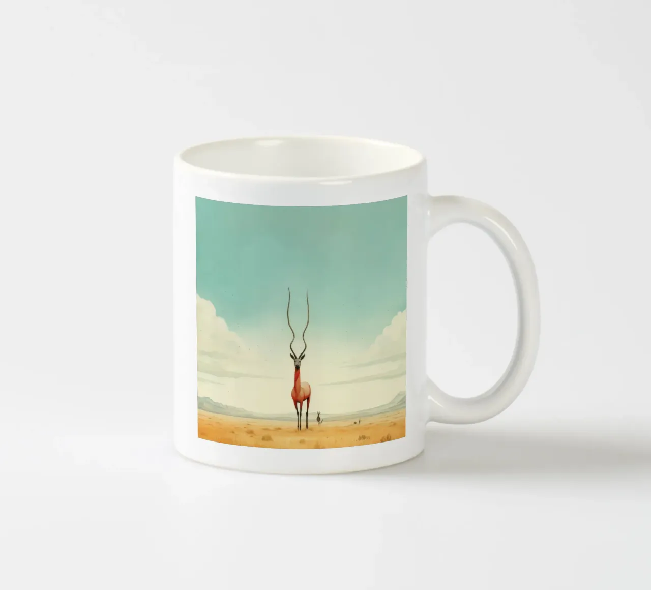Antilope minima 4 tazza in ceramica da Minimal Animal Art