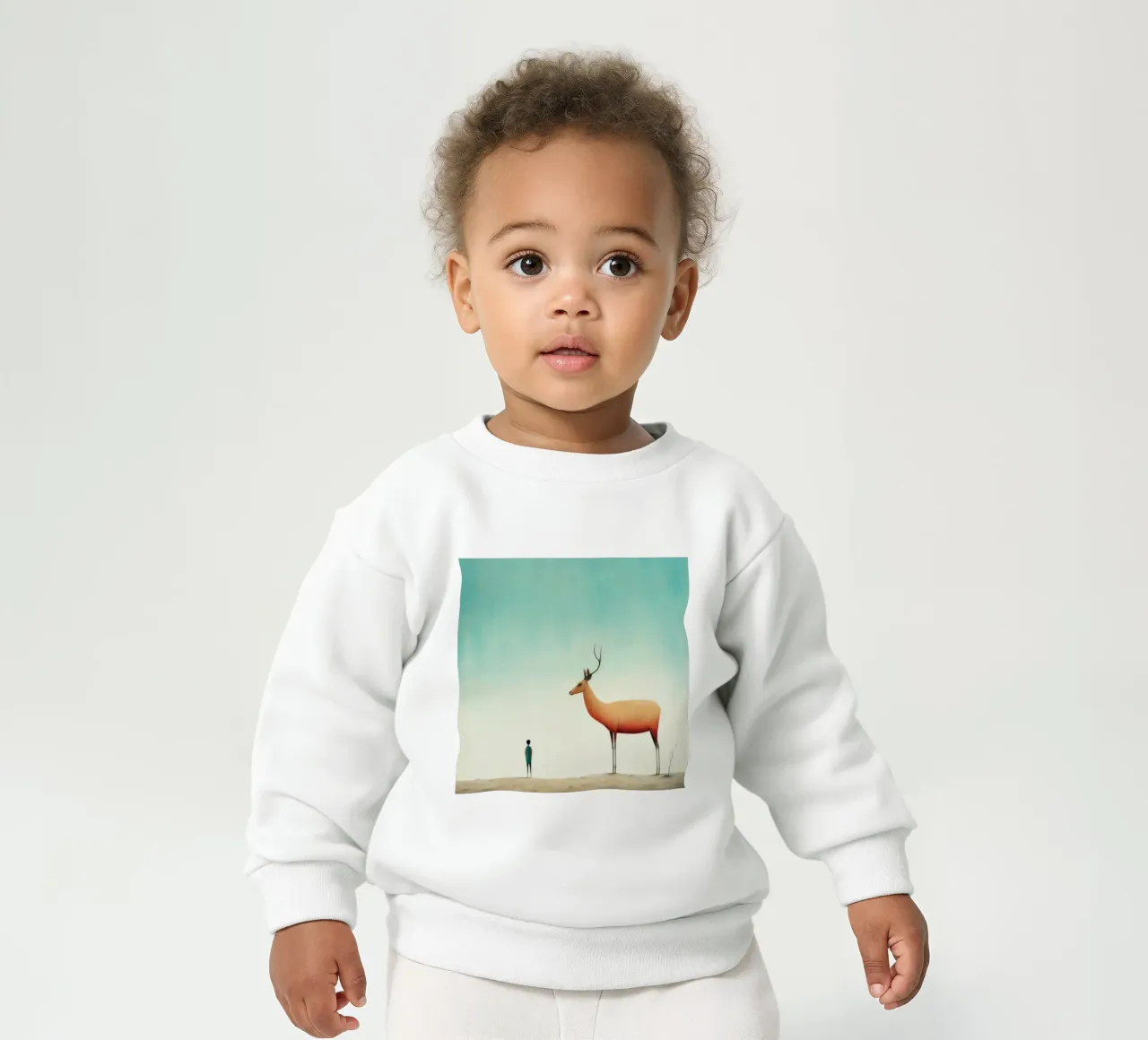 Antilope minima 1 felpa neonato da Minimal Animal Art