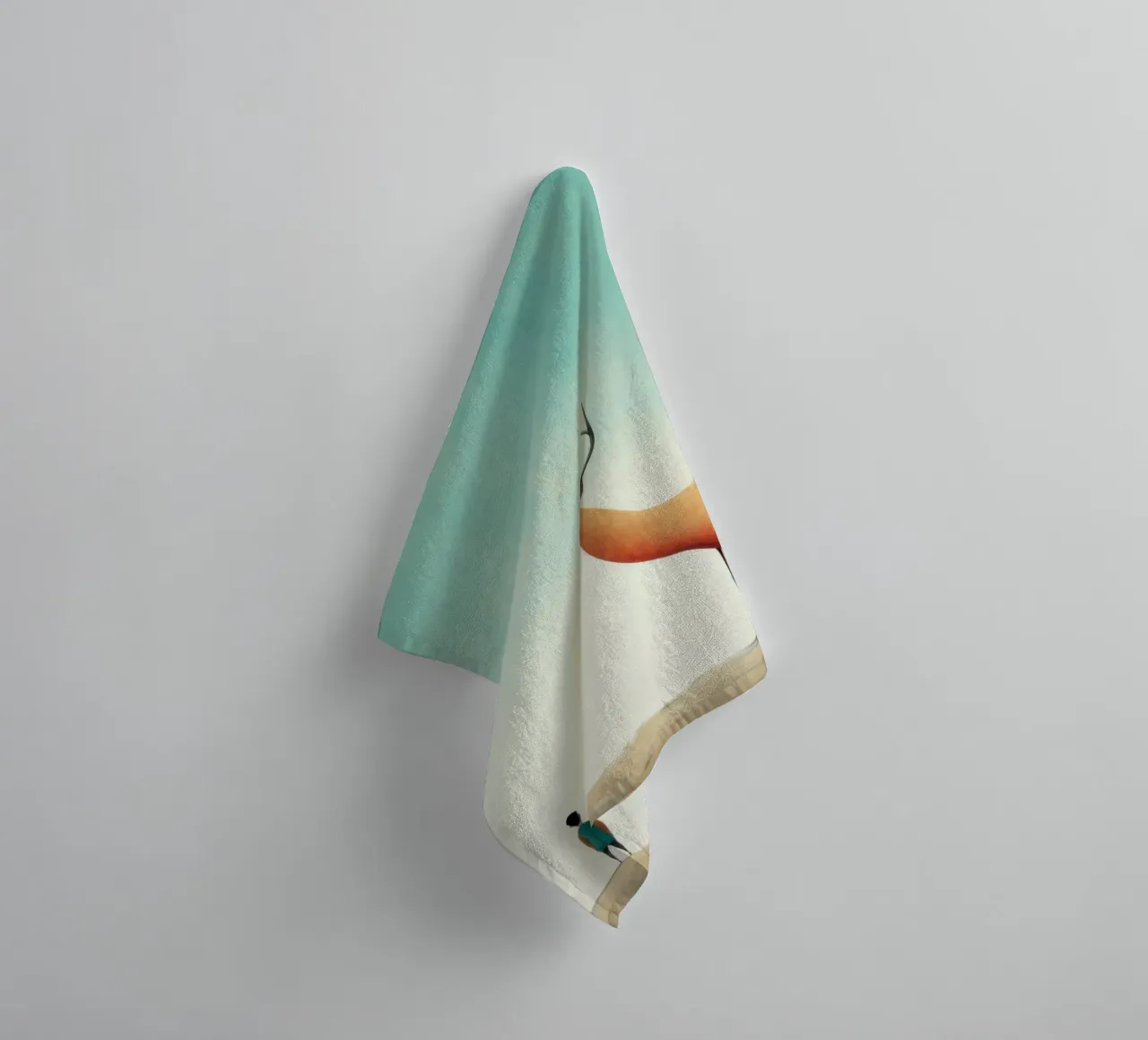 Minimal Antelope 1 towel by Minimal Animal Art
