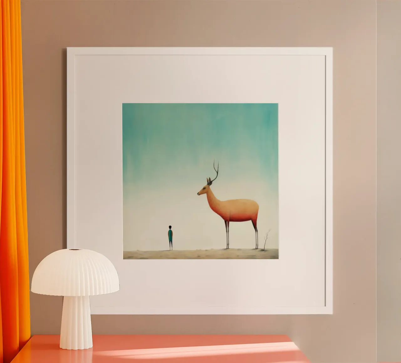 Minimal Antilope 1 Hahnemühle von Minimal Animal Art
