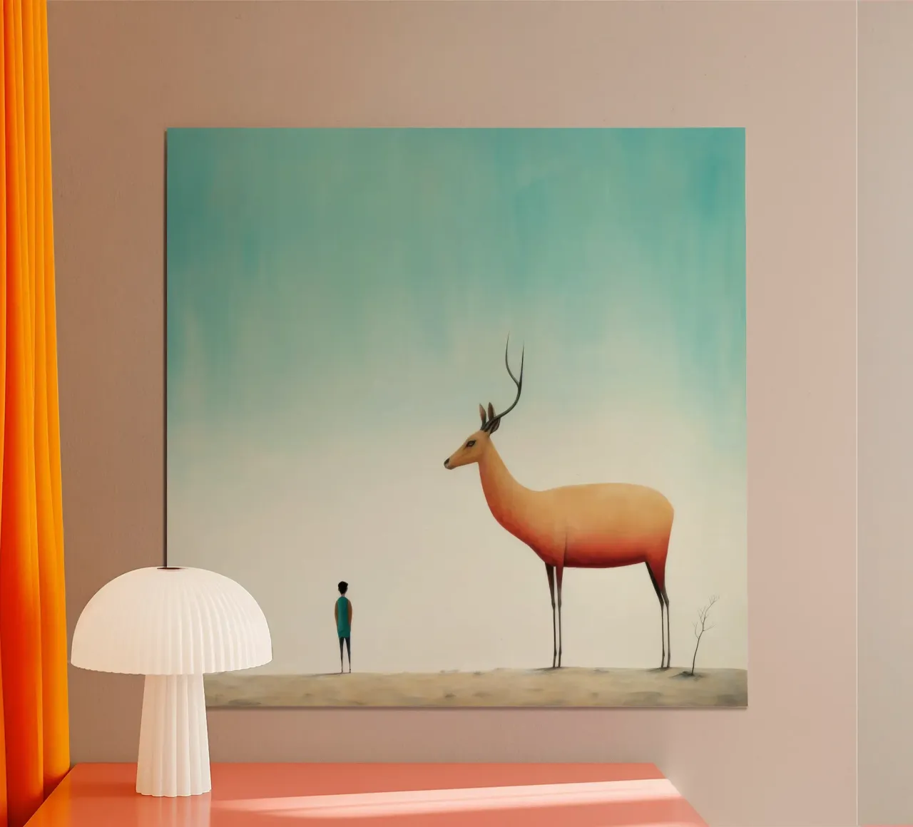 Minimal Antilope 1 Hahnemühle von Minimal Animal Art