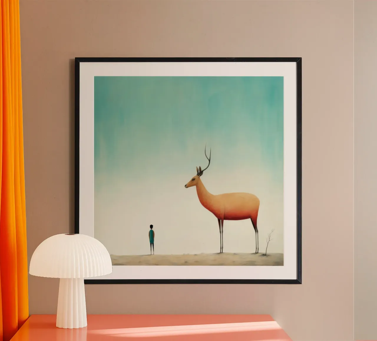 Minimal Antilope 1 Hahnemühle von Minimal Animal Art