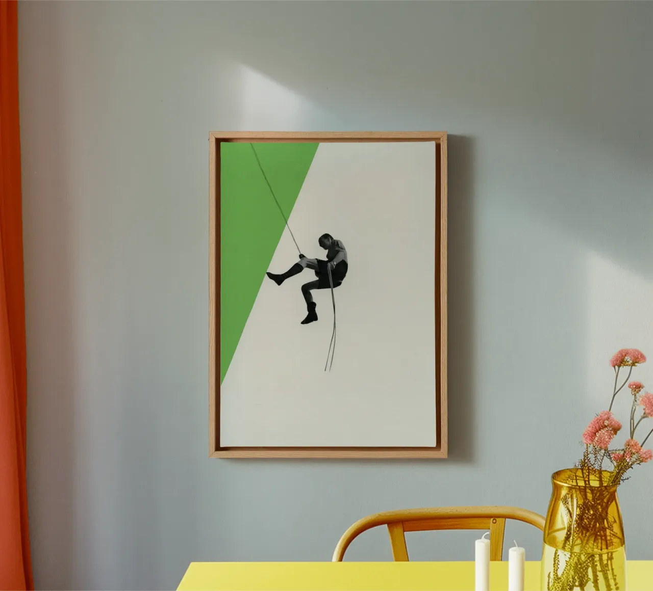 Afdaling II canvas met Baklijst van Cassia Beck Collage