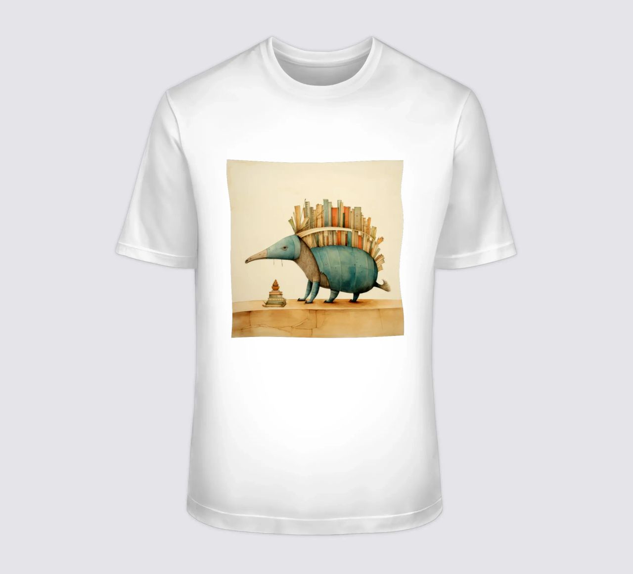 Armadillo mínimo 2 camiseta de Minimal Animal Art