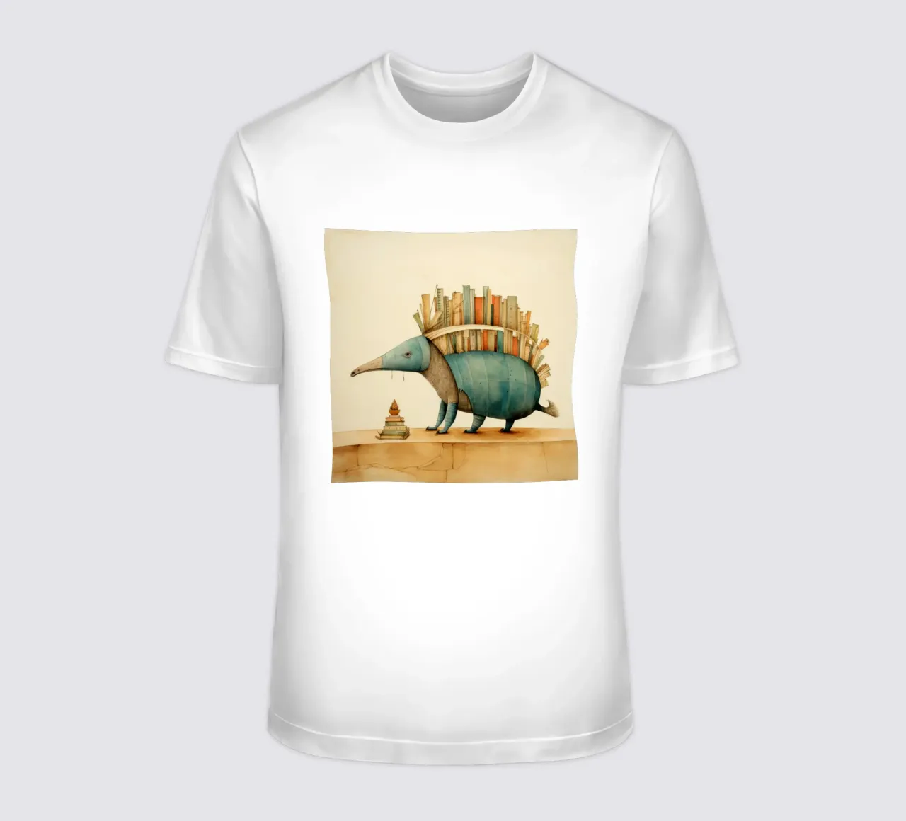 Minimal Armadillo 2 t-shirt by Minimal Animal Art
