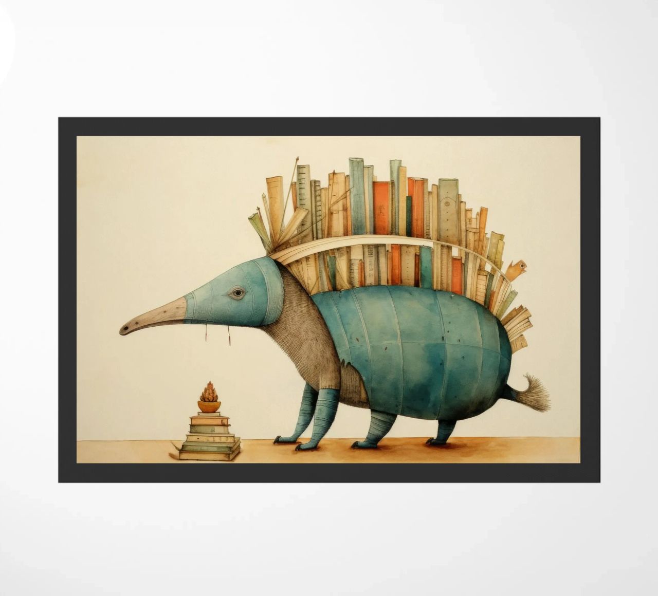 Armadillo mínimo 2 felpudo de Minimal Animal Art