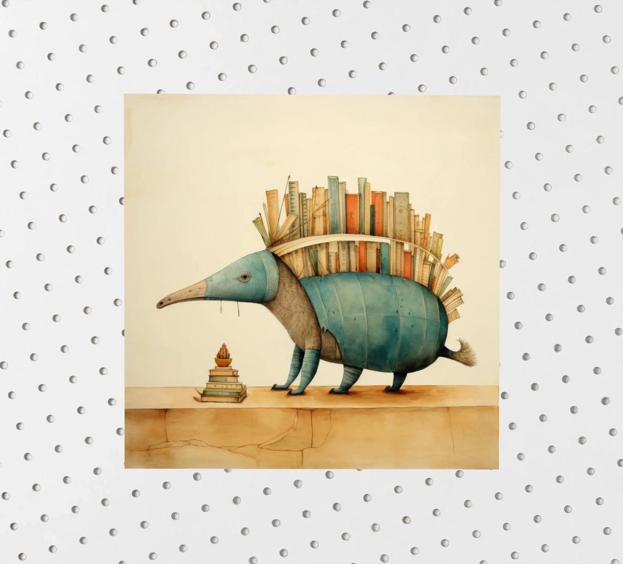 Armadillo mínimo 2 pegatina de Minimal Animal Art
