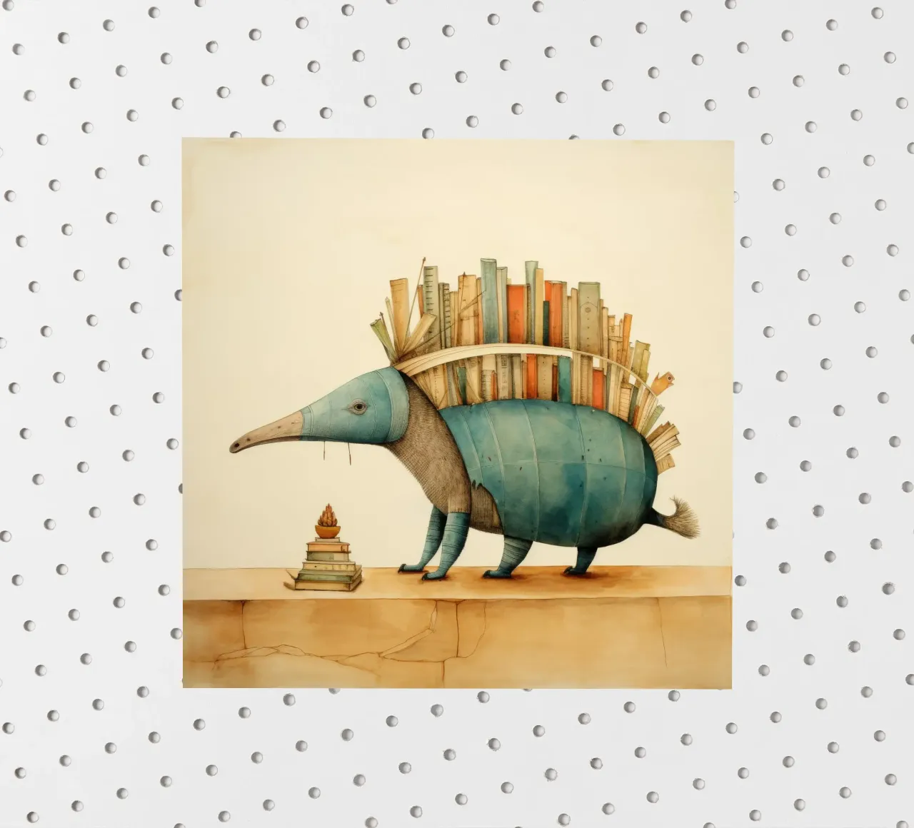 Armadillo minimale 2 adesivo da Minimal Animal Art
