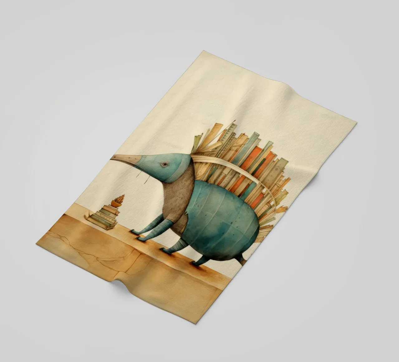 Armadillo minimale 2 telo mare da Minimal Animal Art