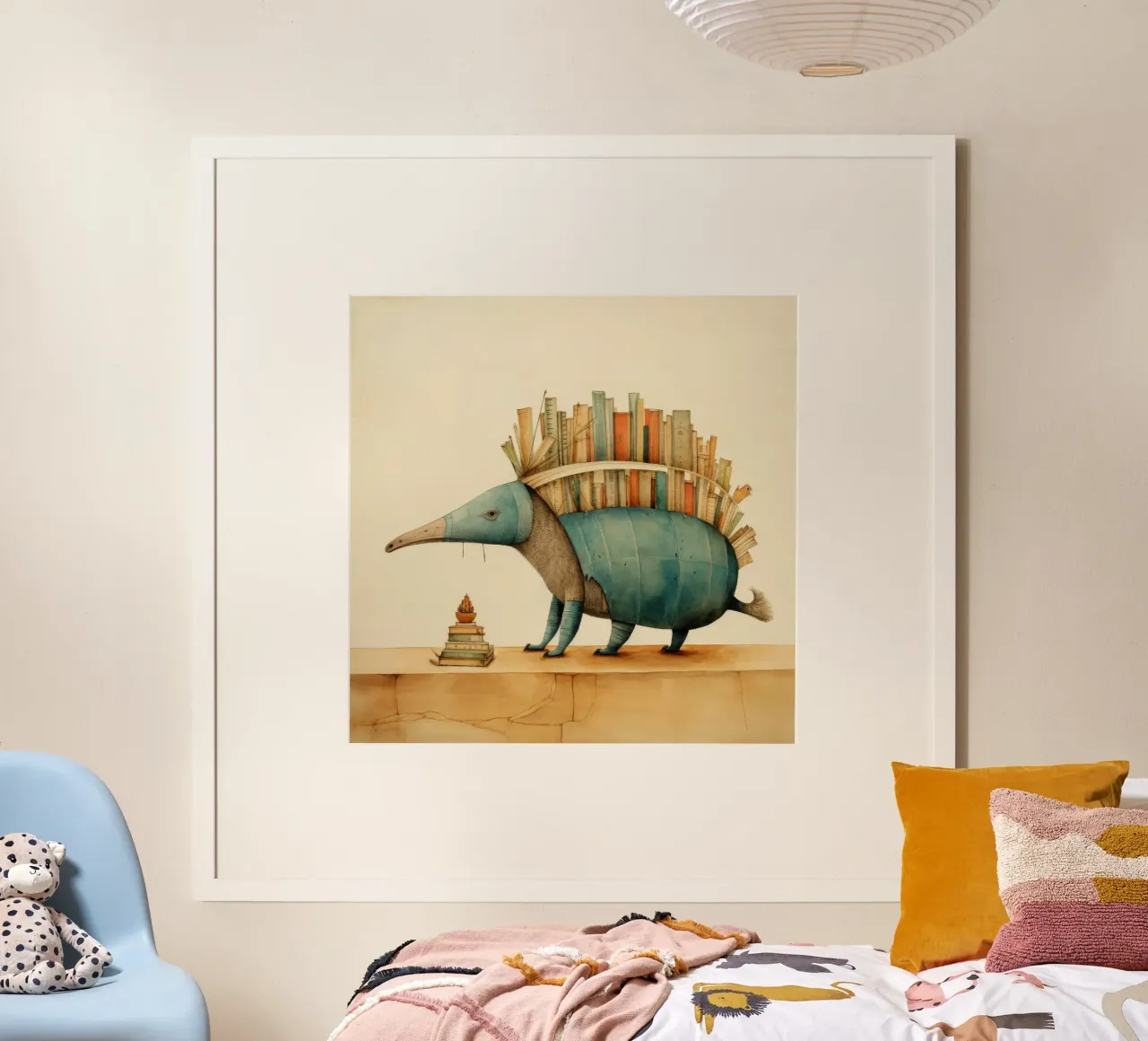 Minimo Armadillo poster da Minimal Animal Art