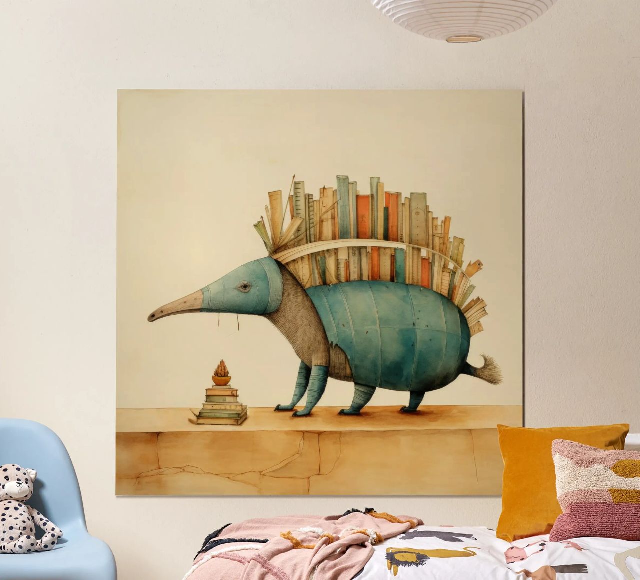 Armadillo mínimo 2 poster de Minimal Animal Art