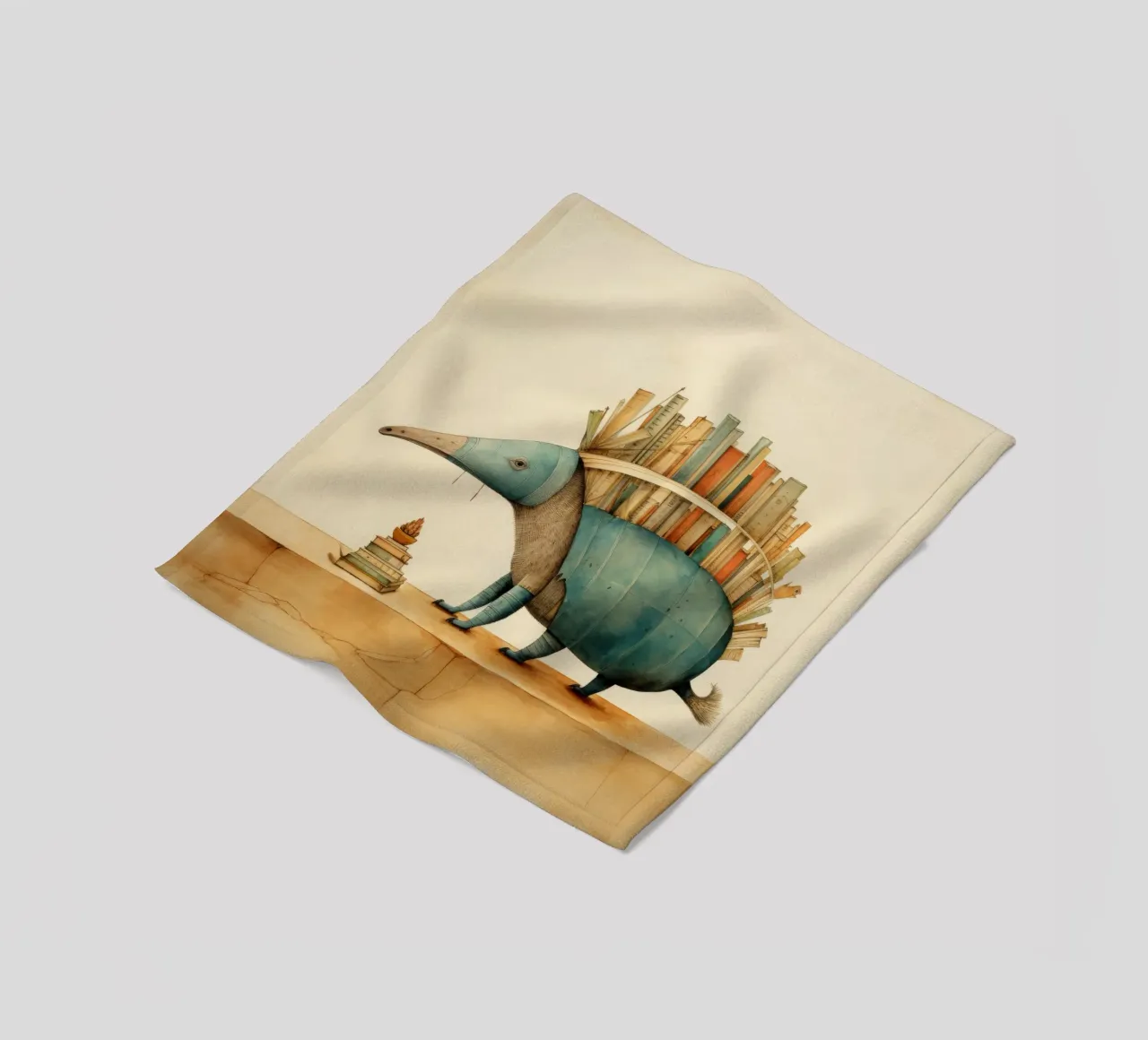 Armadillo minimale 2 coperta in pile da Minimal Animal Art