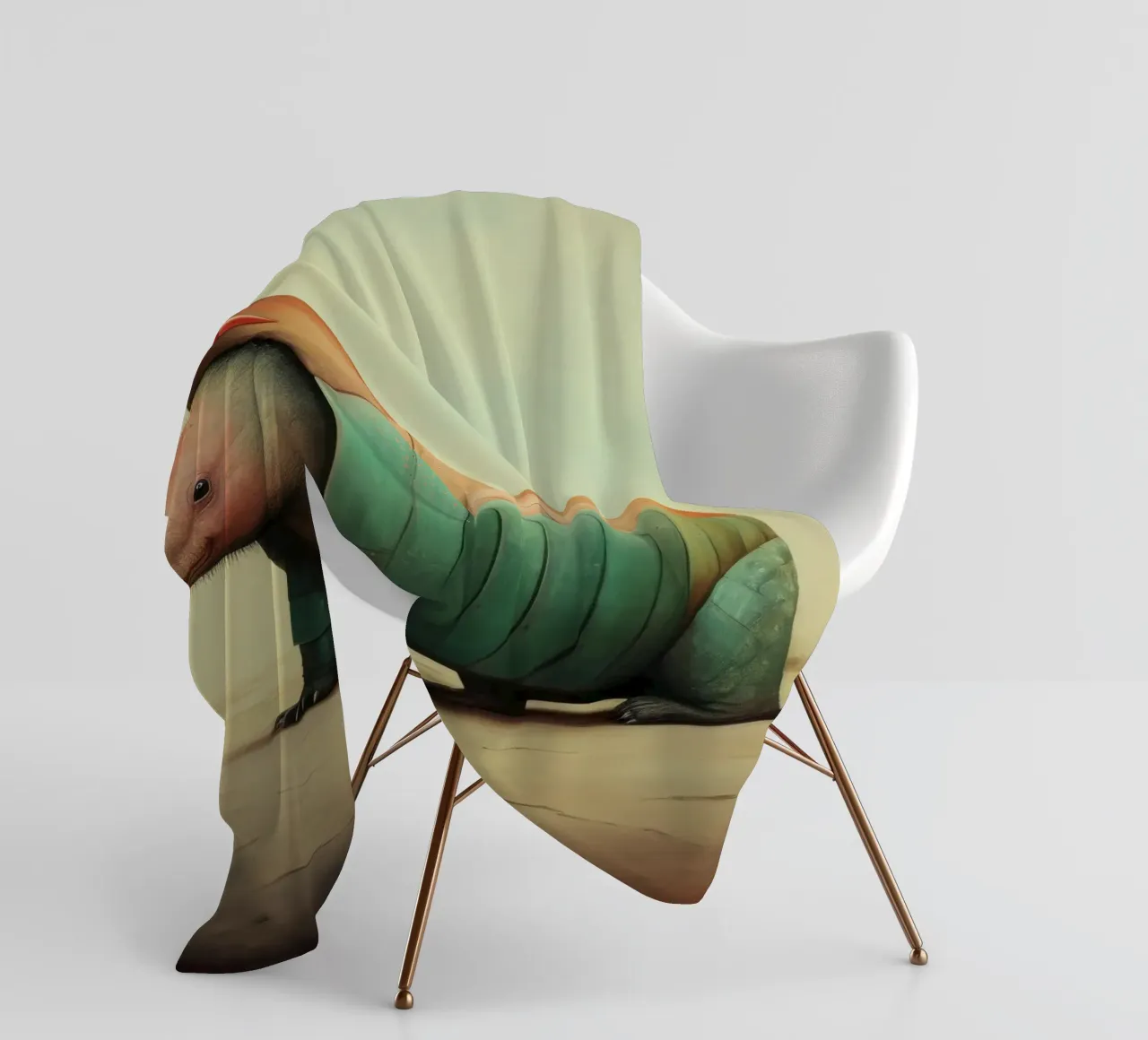 Armadillo minimale 3 coperta in pile da Minimal Animal Art